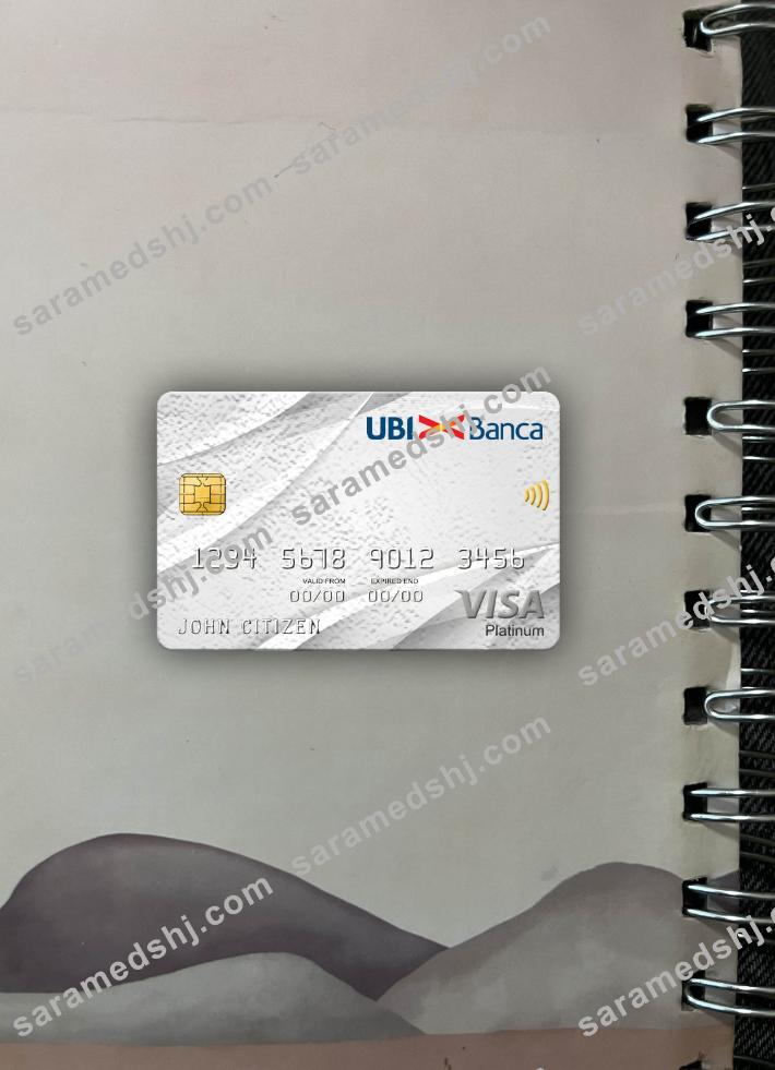 Italy UBI bank visa platinum card photolook front